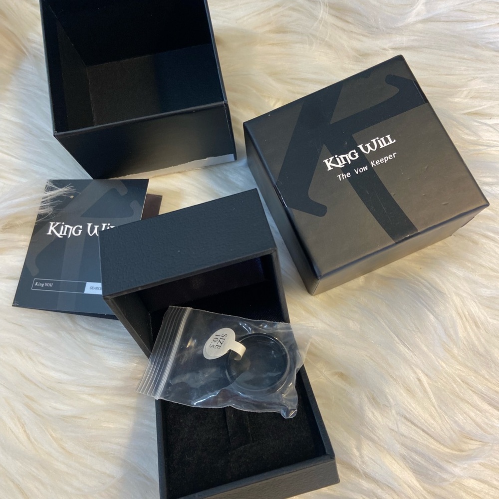 King Will Black Ring with Box